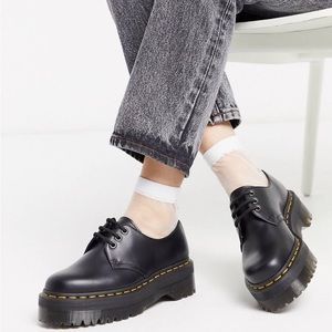 dr. martens 1461 smooth leather platform shoes